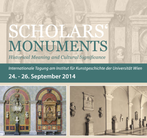 „Scholars' Monuments. Historical Meaning and Cultural Significance“ – Internationale Tagung am Institut für Kunstgeschichte der Universität Wien