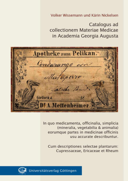 Catalogus ad collectionem Materiae Medicae in Academia Georgia Augusta