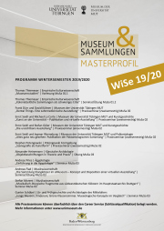 Lehrprogramm „Masterprofil Museum & Sammlung“ im Wintersemester 2019/2020