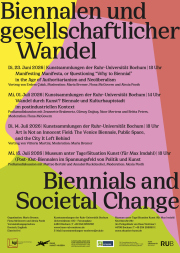 Veranstaltungsreihe: Biennalen und gesellschaftlicher Wandel