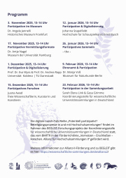 Lunch-Talk-Reihe: Potentiell partizipativ!? Beteiligungsprozesse in und mit Hochschulsammlungen