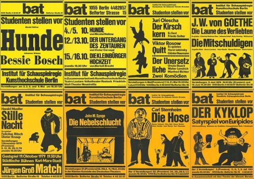 bat-Plakate 1978–87, HfS-Archiv © Karl-Heinz Drescher