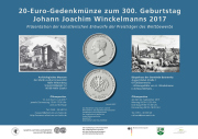 Ausstellung „20-Euro-Gedenkmünze zum 300. Geburtstag Johann Joachim Winckelmanns 2017. Präsentation der künstlerischen Entwürfe der Preisträger des Wettbewerbs“ 