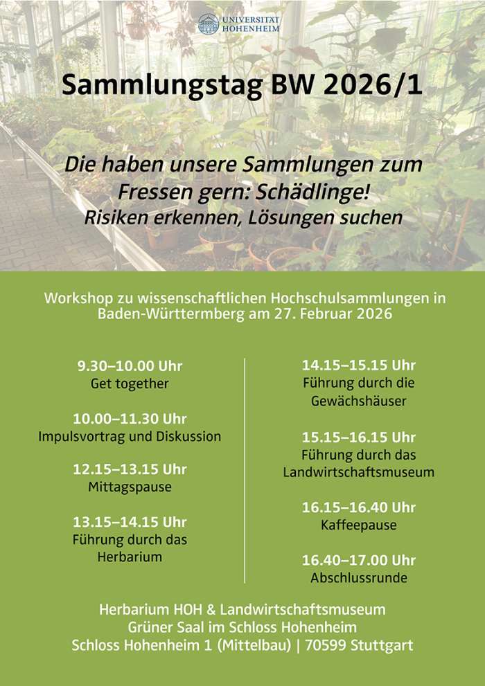 8. Sammlungstag BW: Die haben unsere Sammlungen zum Fressen gern: Schädlinge! Risiken erkennen, Lösungen suchen