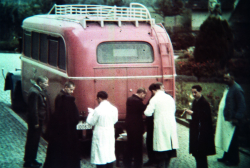 Abtransport von Patienten des Anstalt Liebenau am 2.10.1940. © freigegeben für die Öffentlichkeitsarbeit von der Stiftung Liebenau, Meckenbeuren-Liebenau