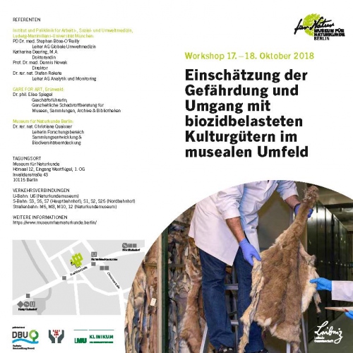 Workshop „Einschätzung der Gefährdung und Umgang mit biozidbelasteten Kulturgütern im musealen Umfeld“