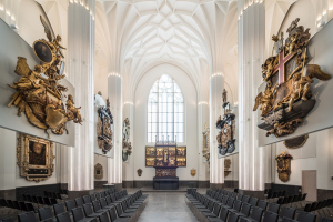 Blick ins Paulinum – Aula und Universitätskirche St. Pauli (Altarbereich). Foto: Kustodie der Universität Leipzig/Steffen Spitzner