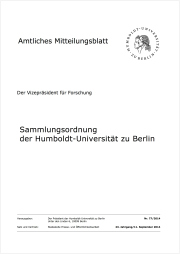 Sammlungsordnung der Humboldt-Universität zu Berlin verabschiedet